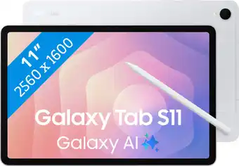 Coolblue Samsung Galaxy Tab S11 11 inch 256GB Wifi Zilver aanbieding