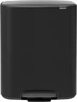 Coolblue Brabantia Bo Pedal Bin 2 x 30 Liter Matt Black aanbieding