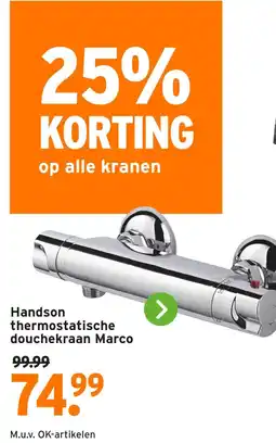 GAMMA Handson thermostatische douchekraan Marco aanbieding