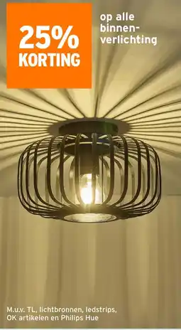 GAMMA Op alle binnen verlichting aanbieding