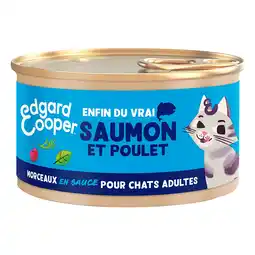 Zooplus 85g Edgard & Cooper Adult Brokken in graanvrije sauce zalm, kip - Kattenvoer aanbieding