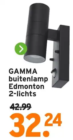 GAMMA GAMMA buitenlamp Edmonton 2 lichts aanbieding