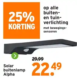 GAMMA Solar buitenlamp Alpha aanbieding