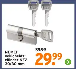 GAMMA NEMEF veiligheids cilinder NF2 30/30 mm aanbieding