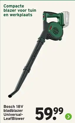 GAMMA Bosch 18V bladblazer Universal Leaf Blower aanbieding