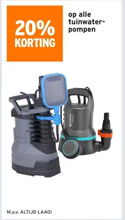GAMMA Op alle tuinwater pompen aanbieding