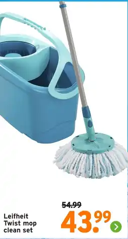 GAMMA Leifheit Twist mop clean set aanbieding
