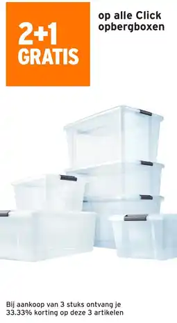 GAMMA Op alle click opbergboxen aanbieding