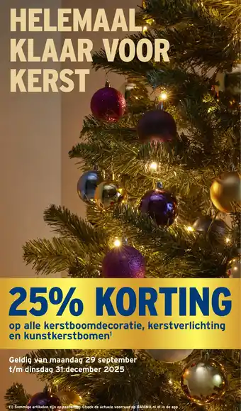 GAMMA Op alle kerstboomdecoratie, kerstverlichting en kunstkerstbomen aanbieding