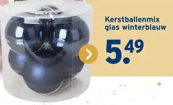GAMMA Kerstballenmix glas winterblauw aanbieding
