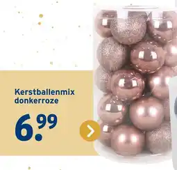 GAMMA Kerstballenmix donkerroze aanbieding