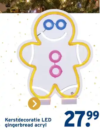 GAMMA Kerstdecoratie LED gingerbread acryl aanbieding
