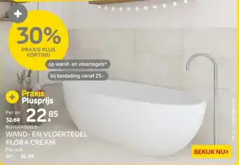 Praxis Wand en vloertegel flora cream aanbieding