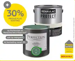 Praxis Op Perfection en Renaulac kleurmuurverf aanbieding