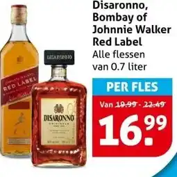 Hoogvliet Tia Maria, Disaronno, Bombay of Johnnie Walker Red Label aanbieding