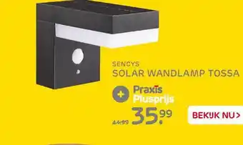 Praxis Sencys solar wandlamp tossa aanbieding