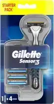 Bol.com Gillette Sensor3 Scheerapparaat met 4 Scheermesjes aanbieding