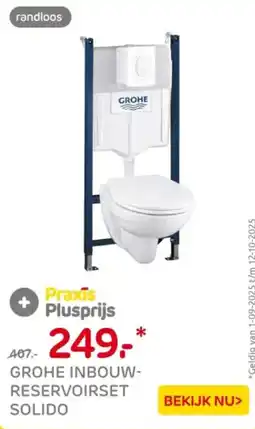 Praxis Grohe Inbouw- Reservoirset Solido aanbieding