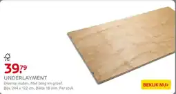 Praxis Underlayment aanbieding