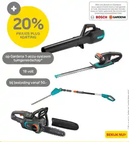 Praxis Op Gardena 1-accu-systeem tuingereedschap aanbieding