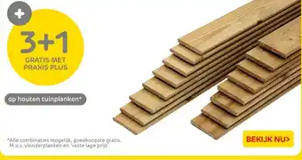 Praxis Op houten tuinplanken aanbieding