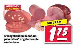 Nettorama Ovengebakken beenham, pekelvlees of gelardeerde runderlever aanbieding