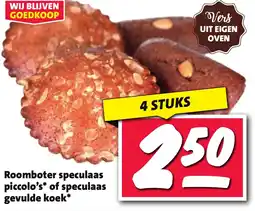 Nettorama Roomboter speculaas piccolo's of speculaas gevulde koek aanbieding