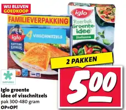 Nettorama Iglo groente idee of visschnitzels aanbieding