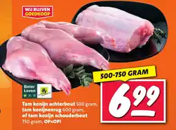 Nettorama Tam konijn achterbout, tam konijnenrug, of tam konijn schouderbout aanbieding