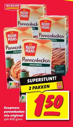 Nettorama Koopmans pannenkoeken mix origineel aanbieding