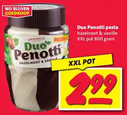 Nettorama Duo Penotti pasta hazelnoot & vanille XXL aanbieding