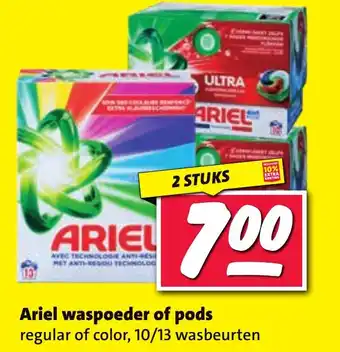 Nettorama Ariel waspoeder of pods aanbieding