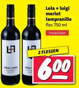 Nettorama Lola + luigi merlot tempranillo aanbieding