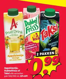 Nettorama Appelsientje, Dubbelfrisss of Taksi aanbieding