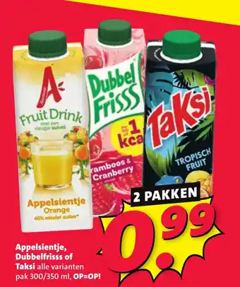Nettorama Appelsientje, Dubbelfrisss of Taksi aanbieding