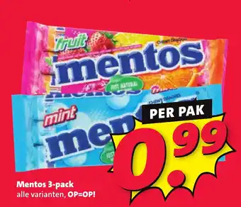 Nettorama Mentos 3-pack aanbieding