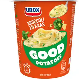 Jumbo Unox Good Potatoes Broccoli en Kaas 50 g aanbieding