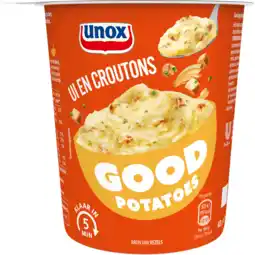 Jumbo Unox Good Potatoes Ui en Croutons 48 g aanbieding