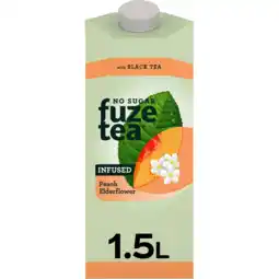 Jumbo FuzeTea No Sugar Black Tea Perzik- en Vlierbloesemsmaak 1,5 L aanbieding