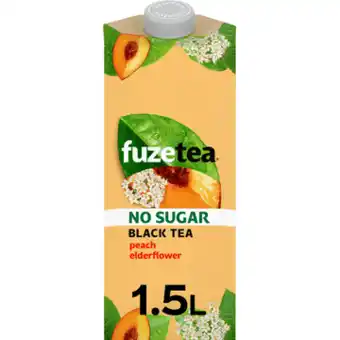 Jumbo FuzeTea No Sugar Black Tea Perzik- en Vlierbloesemsmaak 1,5 L aanbieding