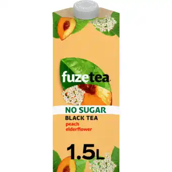 Jumbo FuzeTea No Sugar Black Tea Perzik- en Vlierbloesemsmaak 1,5 L aanbieding