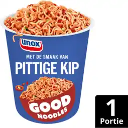Jumbo Unox Good Noodles Cup Pittige Kip 64 g aanbieding