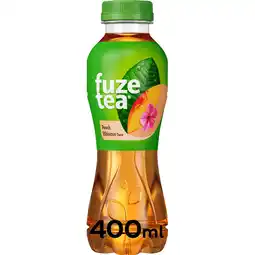 Jumbo Fuze Tea Black Iced Tea Peach Hibiscus 400 ml aanbieding