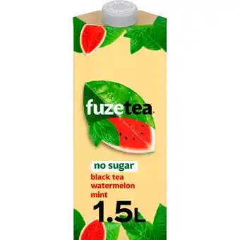 Jumbo FuzeTea No Sugar Black Tea Watermeloen- en Muntsmaak Frisdrank 1,5 L aanbieding