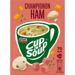 Jumbo Unox Cup-a-Soup Champignon Ham 3 x 175ml aanbieding