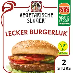 Jumbo De Vegetarische Slager Lecker Burgerlijk Vegan 160 g aanbieding
