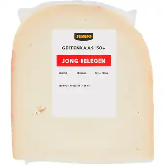 Jumbo Jumbo Geitenkaas 50+ Jong Belegen Stuk ca. 350 g aanbieding