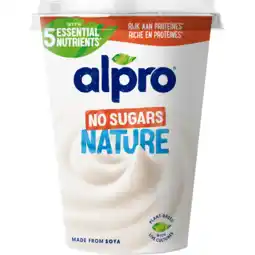 Jumbo Alpro Plantaardige Variatie Op Yoghurt Naturel Zonder Suiker 500g aanbieding