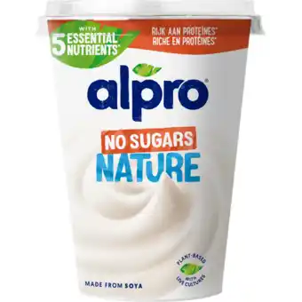 Jumbo Alpro Plantaardige Variatie Op Yoghurt Naturel Zonder Suiker 500g aanbieding
