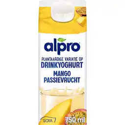 Jumbo Alpro Plantaardige Variatie Op Drinkyoghurt Mango-Passievrucht Gekoeld 750ml aanbieding